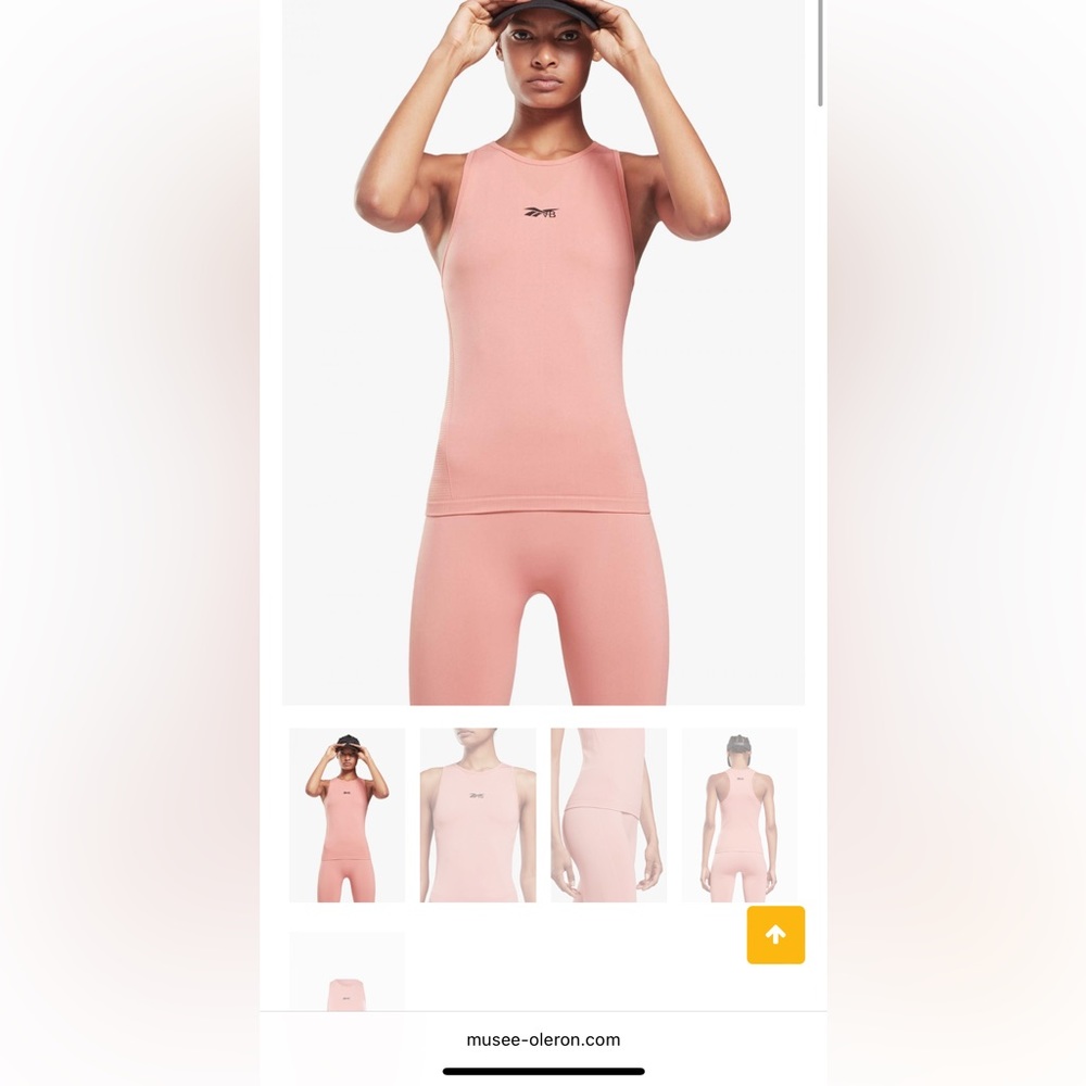 Reebok Victoria Beckham seamless sandy rose color tank top size XS. NWT